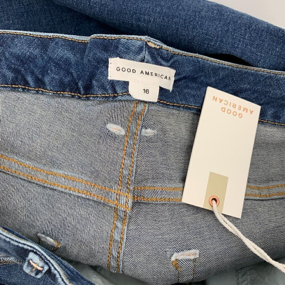 Good American Good Legs skinny Tummy Tech high rise ankle jeans stretch new 16 - Picture 5 of 5
